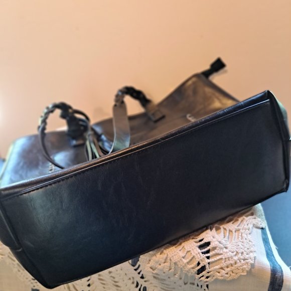 Ourbag Black Tote-Style Bag with Tassel Large - Picture 5 of 8